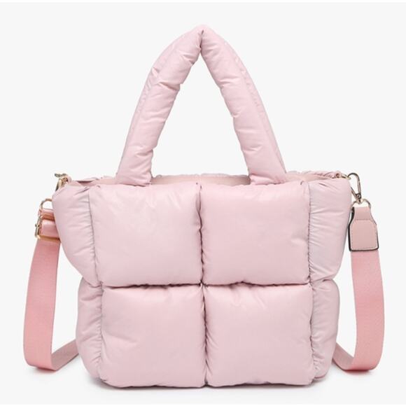 Jen & Co Brittany Puffer Tote/Satchel - Adjustable Strap, Zipper Closure - Picture 1 of 11